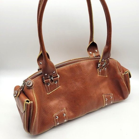 Cole Haan Handbags - SOLD Cole Haan Village Spos Leather Barrel Bag Vtg 80s Vibe Country